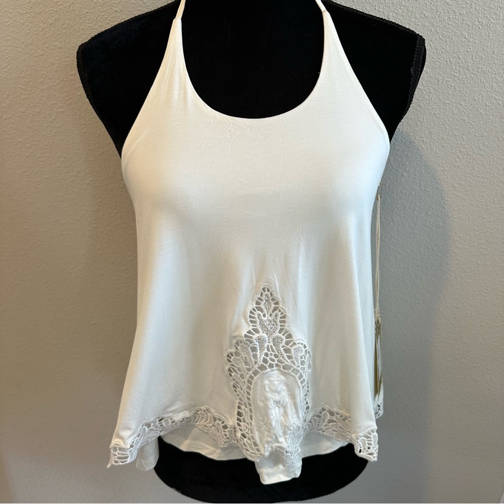 NEW Vintage Havana White Halter Top